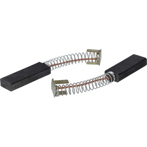 vhbw 2x balais charbon 4,9 x 9,95 x 28 mm remplace 5 x 10 x 30, 5 x 10 x 25, 5 x 10 x 29, 5 x 10 x 28 pour outil électrique + ressort