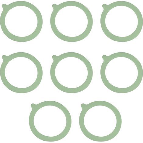 CCYKXA Replacement silicone seals, 8 silicone seals for jars, airtight and leak-proof rubber seals, standard rubber seals for Mason jars, glass jars (green) (1/5)
