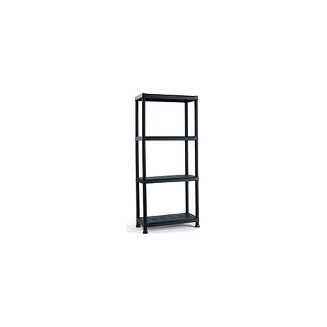 Etagere 4 tablettes resine ref 9503 noire hauteur 135 cm ABM