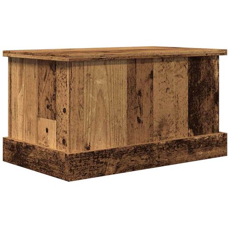 Caja de almacenaje madera de ingeniería envejecida 30x50x28 cm vidaXL