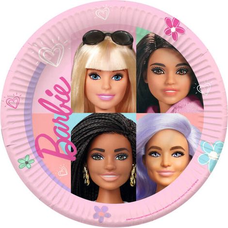 Platos de Barbie, Barbie Sweet Life, 23 cm, 8 piezas.
