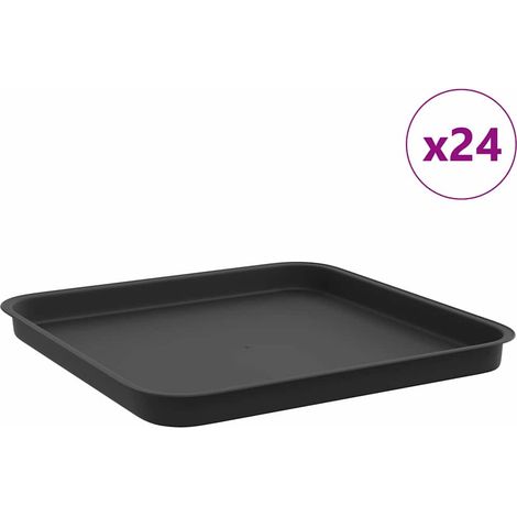 Maison Exclusive - Quadratisches Blumentablett 24 pcs Schwarz 32