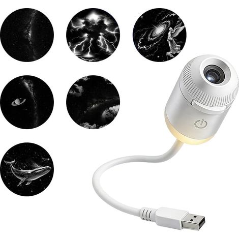 Projecteur Galaxie USB 2 en 1 Mini galaxy dream star projector Projecteur etoiles plafond lampe led pour chambre à coucher Ciel etoile voiture lumière d'ambiance (1/5)