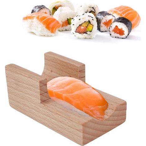 Sushi-Rollenhalter aus Holz japanischer Taco-Halter U-förmige Sashimi-Schale Serviertablett aus Bambus für Zuhause Restaurants und Geschäfte 8 9 8,9 (1/5)
