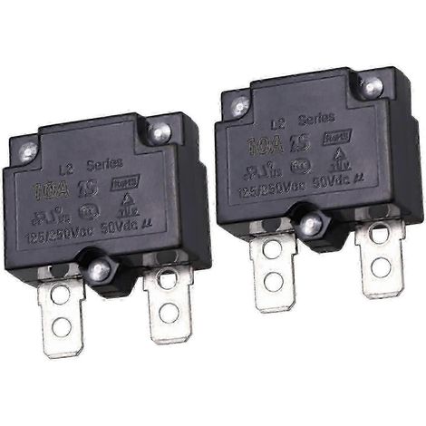 Disjoncteur thermique pour la protection de l'alimentation - Relais à réarmement automatique 10 A 125-250 V CA (2 unités 20 A) (1/2)