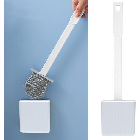 Wandmontierte Toilettenbürste für den Heimgebrauch, grau (1/5)