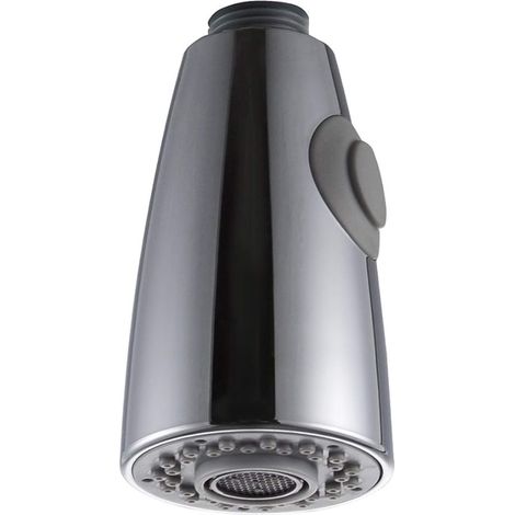 Rociador extraíble para grifo de cocina, 2 chorros, cabezal de repuesto para grifo, cabezal de ducha para grifo mezclador de cocina, cromado, G1/2". (1/5)