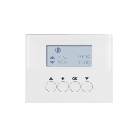 Hager Rollladenzeitschaltuhr Weiß mit integriertem LC-Display (1/2)