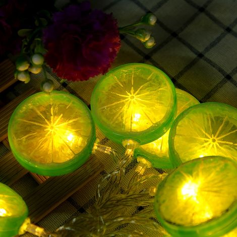 1,5 m lange Lichterkette mit 10 LEDs für Garten, Weihnachten, Feiertage und Partys (Limette) (1/5)