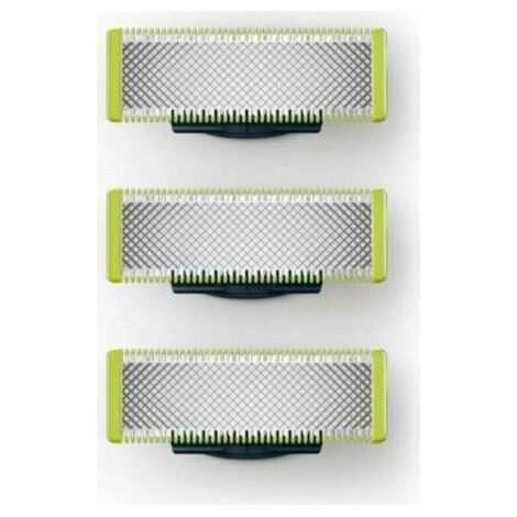 Applicable à Philips OneBlade - Lames de rechange, pour rasoir/tondeuse électrique OneBlade, acier inoxydable robuste, taille, stylisation et rasage, lot de 3