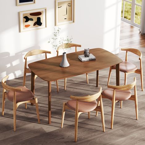 Esstisch, Landhausstil, lackierte Oberfläche, Holz, 150 x 80 cm, Braun