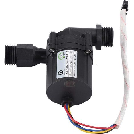 Mini-bürstenlose Gleichstrom-Wasserpumpe, einstellbare 24/12V Gleichstrom-Umwälzpumpe für Luftstrom, Wassererhitzer, Springbrunnen, kleine Fischteiche, Solaranlagen (24V) (1/5)