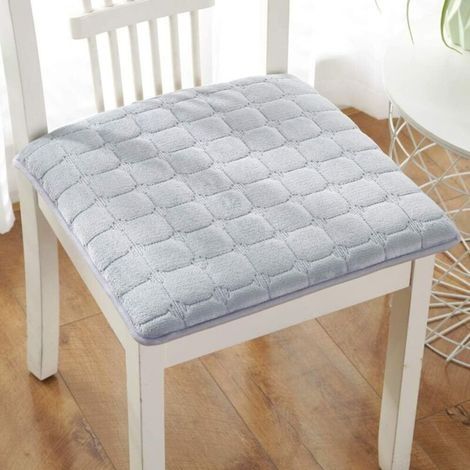Coussins Chaise Non Slip Coussin Siege Épaissir Ordinateur Coussin D'assise Couvrir Détachable Repas Galette Chaise Pour Accueil Bureau Intérieur Extérieur Cuisine Gris Clair 25x35cm(10x14inch) (1/2)
