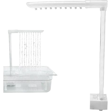 Baignoire pour oiseaux, baignoire pour perroquets  Fontaine de bain pour oiseaux en cage avec pommeau de douche, jouet de bain automatique pratique pour perruches ondulées, inséparables et autres oise