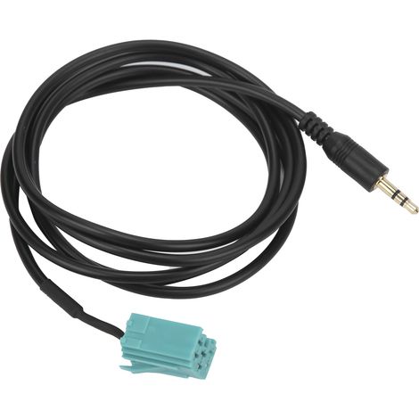 Adaptateur d'entrée stéréo AUX 3,5 mm pour autoradio, compatible Clio, Megane, Espace, Kangoo, Laguna, Scenic, Trafic 2005 à 2011 (1/5)