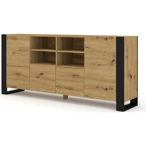Commode de rangement Meuble Artisan 188x84x40cm MONDI Sideboard (1/4)