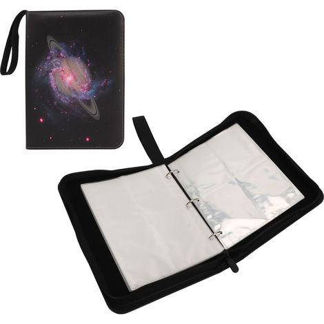 Classeur à 4 pochettes, album pour cartes à collectionner, classeur pour 400 cartes, classeur de collection, classeur photo pour cartes à jouer, type planète (1/5)