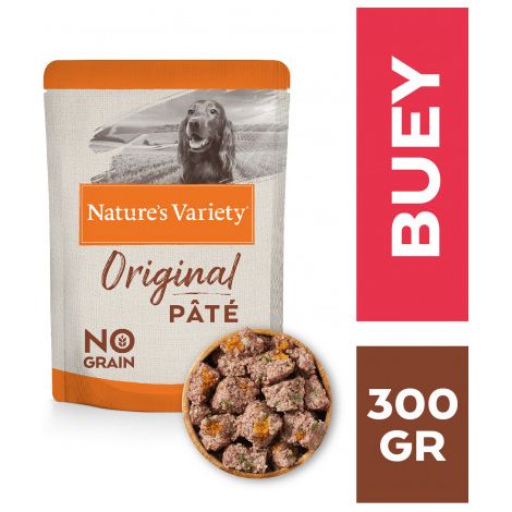 Natures's Variety Original Paté Medium/Maxi Buey - Alimento Húmedo Completo para Perros Medium/Maxi Sin Cereales - 300 g