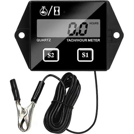 Digitaler Motordrehzahlmesser, Betriebsstundenzähler, Drehzahlmesser mit LCD-Anzeige (1/5)