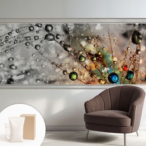 Papier peint intissé avec imprimé installation simple qualité excellente sans désordre - Colle incluse gratuite Perles de rosée 250x104 cm (1/5)