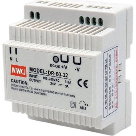 Modulares Monoblock-Netzteil für Video-Türklingeln 12 V/5,0 A, DR-60-12, Netzteil 100–240 V, professionelles Netzteil für Standard-937856 mm (1/5)