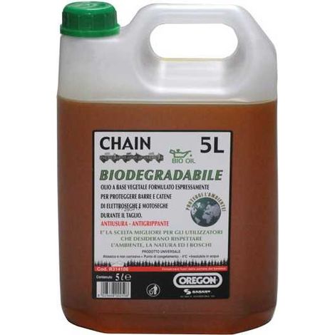 Aceite para cadenas de motosierras de 5 litros, vegetal, Oregon
