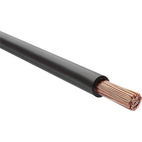 HELU KABEL H07Z-K 90°C 1X4mm² BK (schwarz) Einzelader halogenfrei schwarz AD 4,9mm Nennspannung Uo/U 450V/750V - 1 Meter