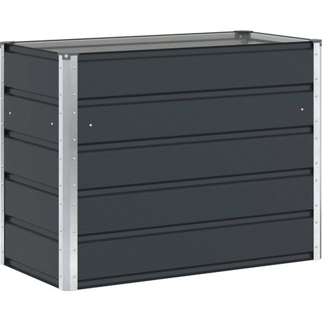 vidaXL  Planter  Anthracite 100 x 50 x 75 cm Galvanised Steel