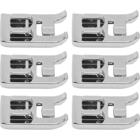 6 pieds presseur en acier inoxydable pour machine à coudre, pied à ourlet roulé, accessoires couture (1/5)