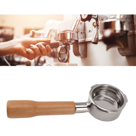 Barsetto 58 mm Kaffeebereitergriff aus Edelstahl (ohne Sockel), Farbe: Buche natur (1/5)