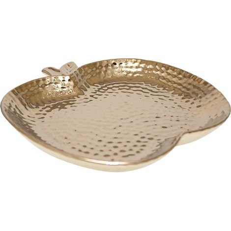 Coupe de Présentation en Céramique Dorée en Forme de Pomme 29,5 x 28,5 x 4 cm - PANGIVO (1/4)