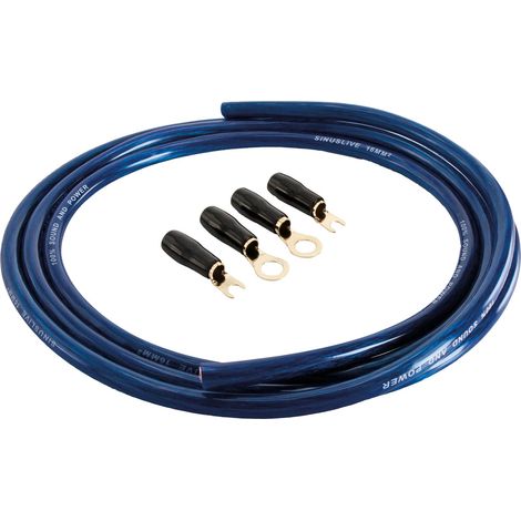 Sinuslive Car HiFi Stromkabel-Set 16 mm² vergoldet