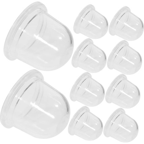 Réservoirs d'Huile pour Tondeuse à Gazon Tronçonneuse Coupe-Herbe Taille-Haie Souffleur 10 Pièces Bulle d'Huile Transparente Plastique Solide Accessoires de Carburateur Entretien Jardin (1/5)