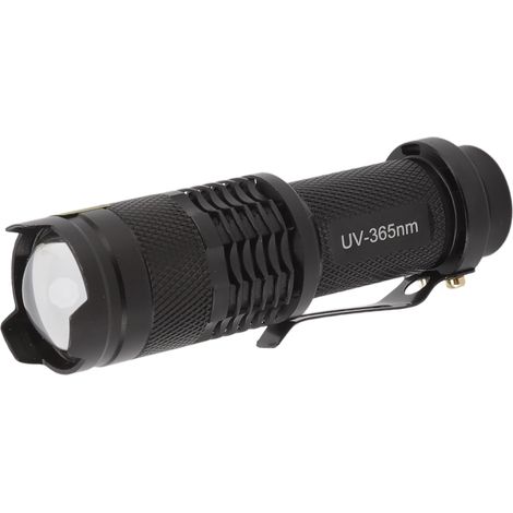 Lampe torche UV étanche à piles, résistante aux chocs, en aluminium, 365 nm, détecteur d'urine de chat (1/5)