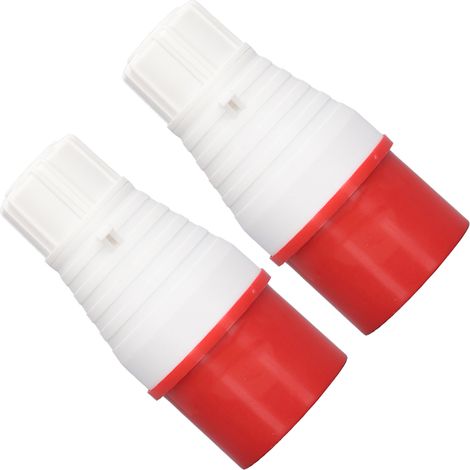 Lot de 2 prises industrielles 5 broches 32 A IP44 étanches, en laiton PP, 220-380 V et 240-415 V (1/5)