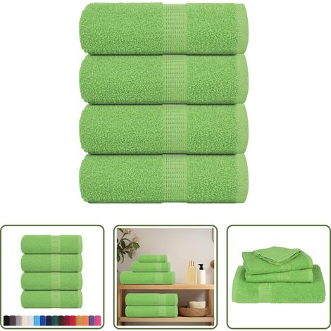 Baumwollhandtücher - Gästetücher FROGN 4 Stk. Apfelgrün 30x50 cm 360 g/m² (1/5)