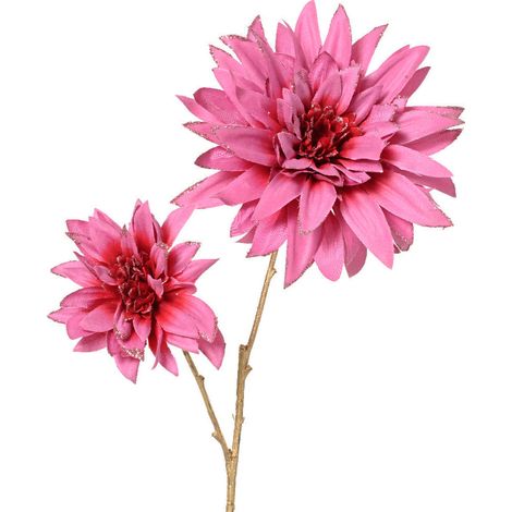 Ramo artificiale "Dalia", fiore per decorazioni natalizie da 75 cm -Bordeaux (1/5)