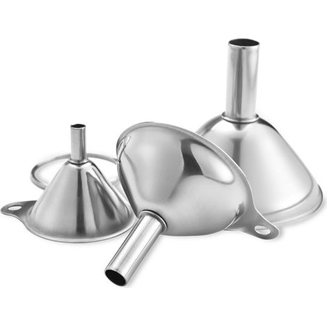 3 Pcs Stainless Steel Mini Funnels Stainless Steel Kitchen Funnel Set for Filling Small Bottles Miniature Bottles (1/5)