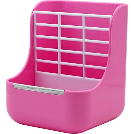 Hay Feeder for Rabbits, Chinchillas, Large Guinea Pigs, Small Animals (Pink) (1/5)