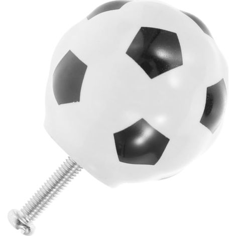 Poignée de porte en céramique Healeved forme ballon football avec base cuivre, tiroir ronde, prise