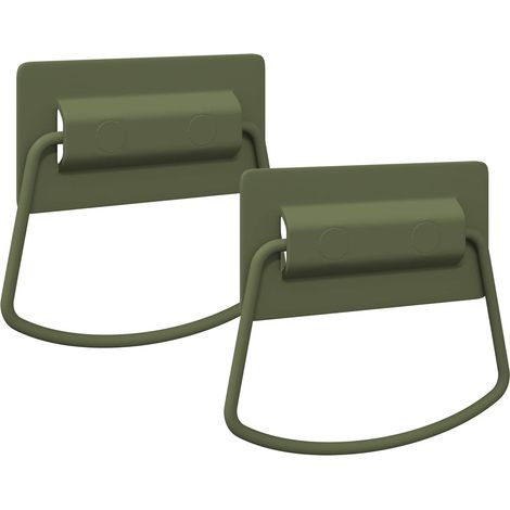 Maison Exclusive - Maniglie per Armadi 2 pcs Verde oliva 85 x 45 mm Metallo