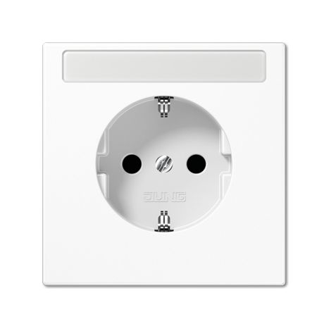 Jung Toma de corriente SCHUKO®, 16 A 250 V , con campo de rotulación, Duroplast, Serie LS, blanco alpino LS 1520 NA WW