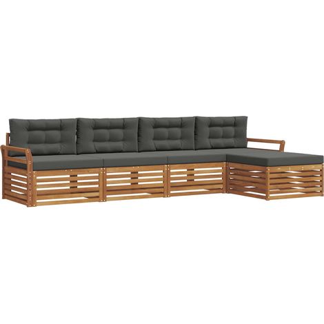 Outdoor Sofa Set 5 pcs Natural and Anthracite vidaXL (1/5)
