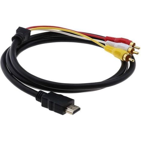Cable Convertisseur HDMI vers 3 RCA AV Male Vidéo-Audio Composant Cable Adaptateur pour HDTV 1080P [83] Multicolor ADAPTATEUR AUDIO (1/3)