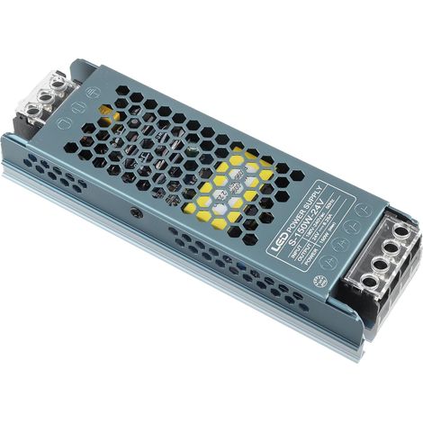 24 V DC 150 W LED Transformateur, LED Alimentation Transfo 6,25A Adaptateur, Transfo à Tension Constante Basse Tension, pour bandes LED, lumières d'armoire, ampoules LED et lampes d'intérieur (1/5)