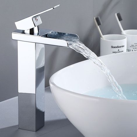 Stainless steel black painted square washbasin with single-hole hot and cold water faucet, bathroom vanity, washbasin with splash-proof design - electroplated high-end model (pipe not included)