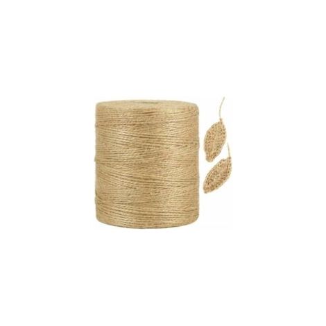 300m corde de chanvre naturel, 1mm fine corde brune pour l'artisanat, crochet, emballage cadeau, jardinage et décoration de Noël-- - Crezuo (1/4)