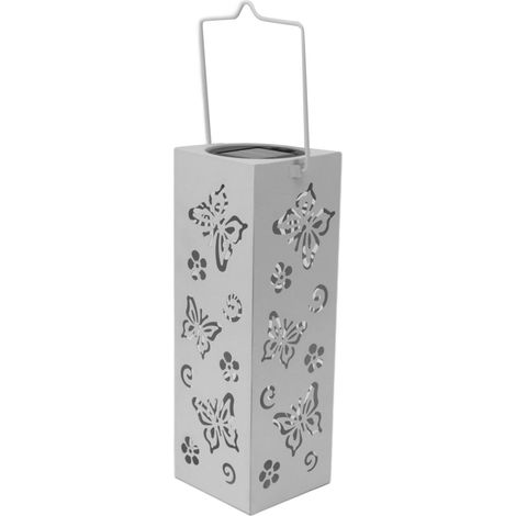 Lampe solaire de jardin, lampe solaire d'extérieur pour terrasse ou camping, LED étanche, blanche (1/5)