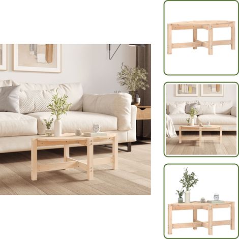 Table basse 87x48x35 cm Bois massif de pin - Table Basse - Meuble Salon - Table D'appoint - Bois Massif - Pin (1/5)