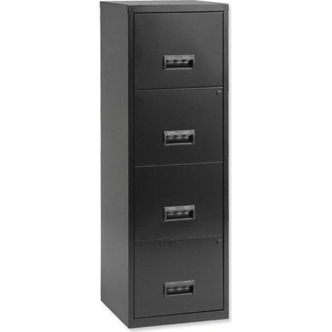 Pierre Henry 4 Drawer Maxi Tall Filing Cabinet - Black (1/2)